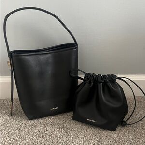 Brand New Miriade Italian Black Shoulder Bag with drawstring pouch ❤️❤️❤️❤️